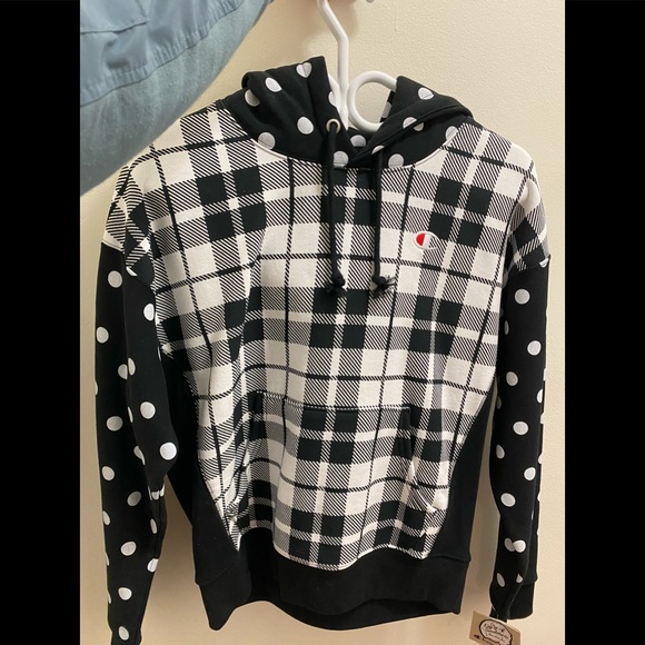 Women’s Champion reverse weave plaid and polka dot hoodie - Picture 3 of 3
